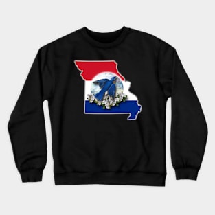 MISSOURI BLUEBIRD amongst the HAWTHORNE FLOWERS😊 Crewneck Sweatshirt